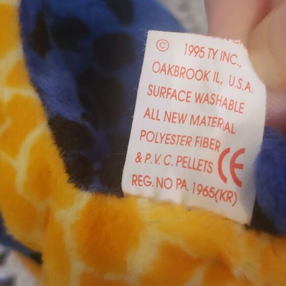 Vintage 1995 Ty Beanie Baby LIZZY the Lizard - Picture 9 of 9